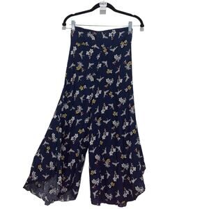 Flowy Pant, Comfy, Casual Wear, Bird print, Pants, M, navy, From Greece